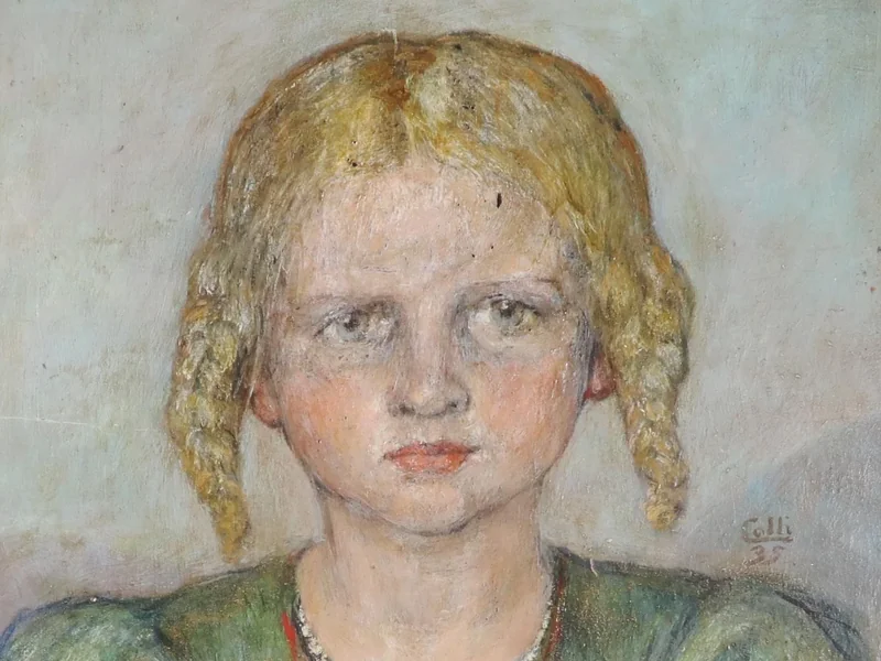 1870-Anton Colli - Ragazza con le trecce bionde